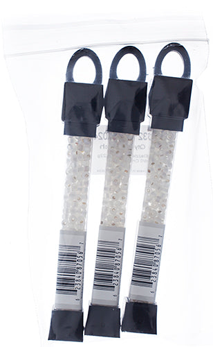 Czech Seed Beads Approx 24g Vial 6/0 - Black/White Shades