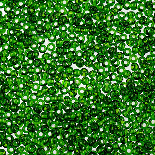 Czech Seed Beads Approx 24g Vial 10/0 - Green Shades