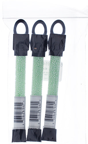 Czech Seed Beads Approx 24g Vial 10/0 - Green Shades