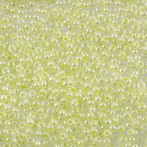 Czech Seed Beads Approx 24g Vial 10/0 - Green Shades