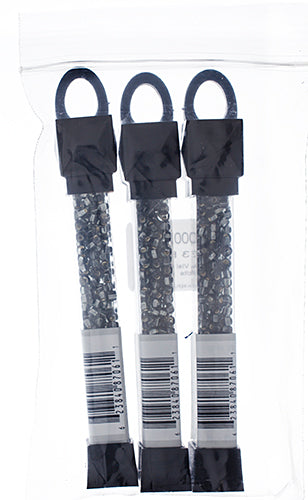 Czech Seed Beads Approx 24g Vial 6/0 - Black/White Shades