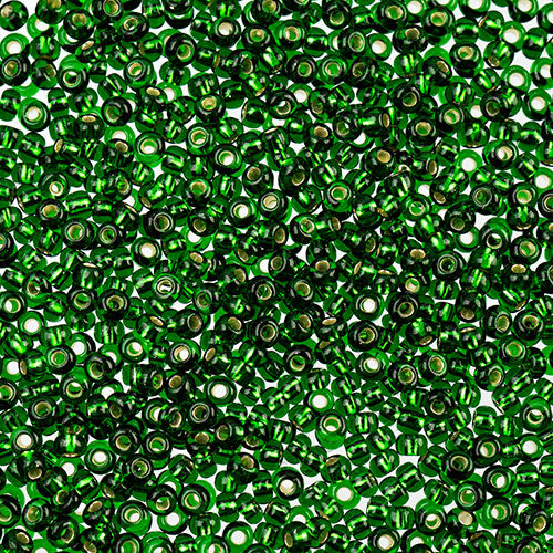 Czech Seed Beads Approx 24g Vial 10/0 - Green Shades