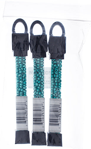 Czech Seed Beads Approx 24g Vial 6/0 - Green Shades