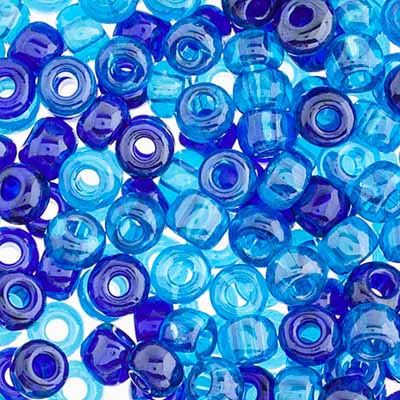 Czech Seed Beads Approx 24g Vial 2/0 - Blue Shades