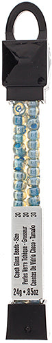 Czech Seed Beads Approx 24g Vial 2/0 - Blue Shades