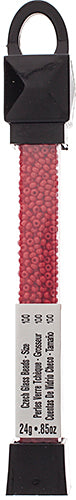 Czech Seed Beads Approx 24g Vial 10/0 - Red Shades