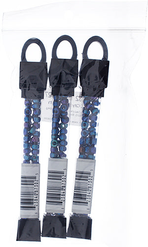 Czech Seed Beads Approx 24g Vial 2/0 - Blue Shades