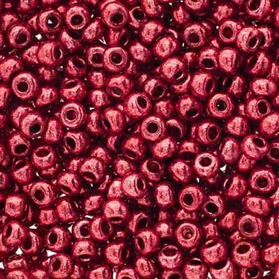 Czech Seed Beads Approx 24g Vial 6/0 - Red Shades