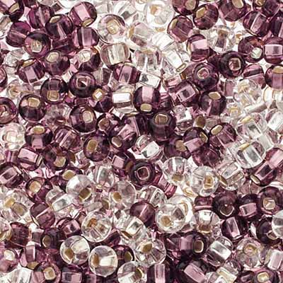 Czech Seed Beads Approx 24g Vial 6/0 - Purple Shades