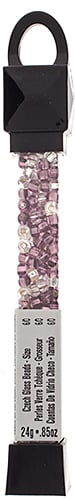 Czech Seed Beads Approx 24g Vial 6/0 - Purple Shades