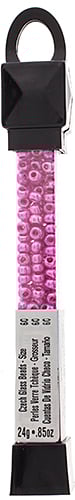 Czech Seed Beads Approx 24g Vial 6/0 - Pink Shades