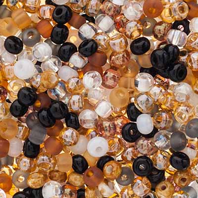 Czech Seed Beads Approx 24g Vial 6/0 - Brown Shades