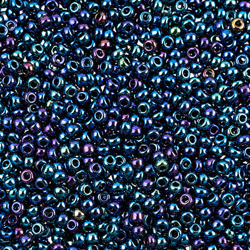 Czech Seed Beads Approx 24g Vial 10/0 - Blue Shades