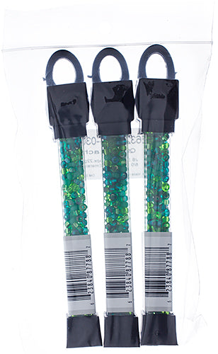 Czech Seed Beads Approx 24g Vial 6/0 - Green Shades