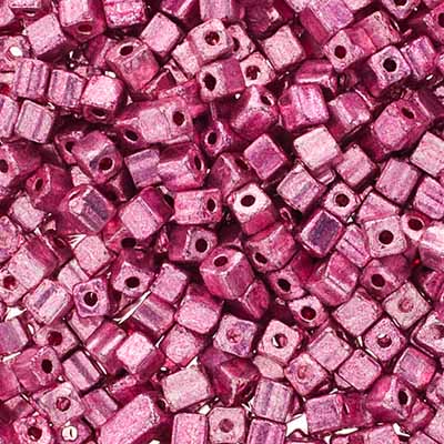 Czech Seed Beads Geometric Cube apx 24g Vial