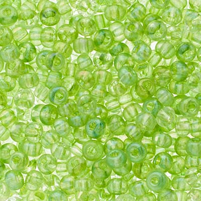 Czech Seed Beads Approx 24g Vial 6/0 - Green Shades