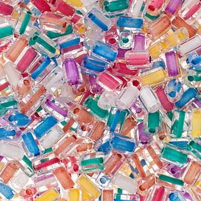 Czech Seed Beads Approx 24g Vial Geometric Flat