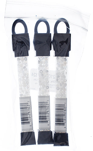 Czech Seed Beads Approx 24g Vial 6/0 - Black/White Shades