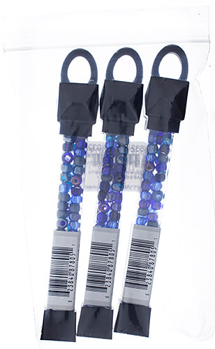 Czech Seed Beads Approx 24g Vial 2/0 - Blue Shades