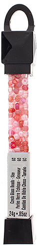 Czech Seed Beads Approx 24g Vial 6/0 - Pink Shades