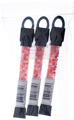 Czech Seed Beads Approx 24g Vial 6/0 - Pink Shades