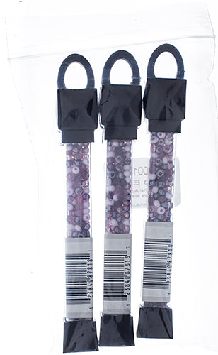 Czech Seed Beads Approx 24g Vial 6/0 - Purple Shades