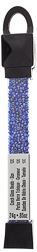 Czech Seed Beads Approx 24g Vial 10/0 - Blue Shades
