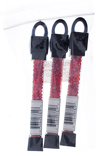 Czech Seed Beads Approx 24g Vial 6/0 - Red Shades