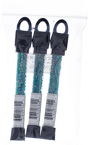 Czech Seed Beads Approx 24g Vial 6/0 - Green Shades