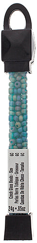 Czech Seed Beads Approx 24g Vial 6/0 - Green Shades