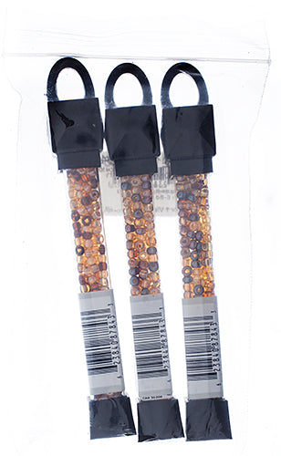 Czech Seed Beads Approx 24g Vial 6/0 - Brown Shades