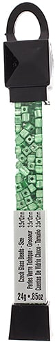 Czech Seed Beads Geometric Cube apx 24g Vial