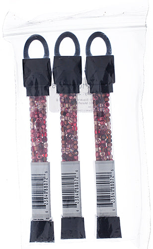 Czech Seed Beads Approx 24g Vial 6/0 - Red Shades