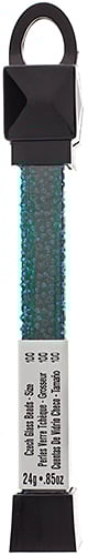 Czech Seed Beads Approx 24g Vial 10/0 - Green Shades