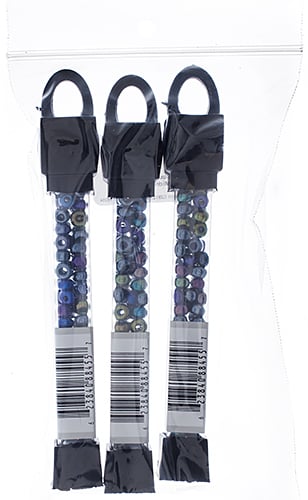 Czech Seed Beads Approx 24g Vial 2/0 - Blue Shades