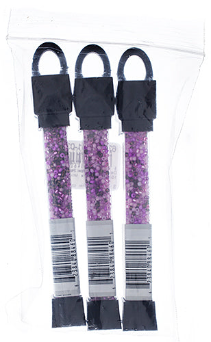 Czech Seed Beads Approx 24g Vial 10/0 - Purple Shades