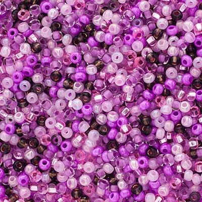 Czech Seed Beads Approx 24g Vial 10/0 - Purple Shades