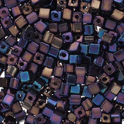 Czech Seed Beads Geometric Cube apx 24g Vial