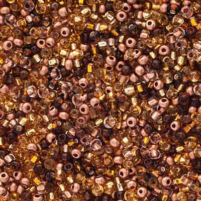 Czech Seed Beads Approx 24g Vial 10/0 - Brown Shades