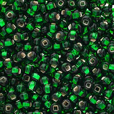 Czech Seed Beads Approx 24g Vial 6/0 - Green Shades