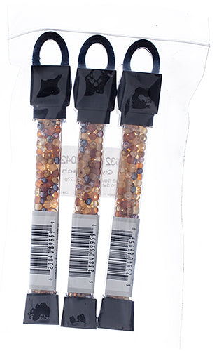 Czech Seed Beads Approx 24g Vial 6/0 - Brown Shades