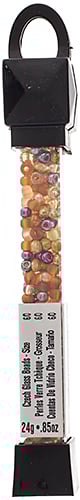 Czech Seed Beads Approx 24g Vial 6/0 - Brown Shades