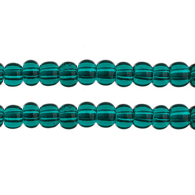 Czech Seed Beads Approx 24g Vial 6/0 - Green Shades