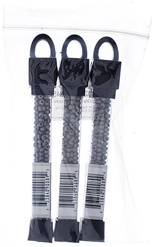 Czech Seed Beads Approx 24g Vial 6/0 - Black/White Shades