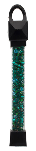 Czech Seed Beads Approx 24g Vial 6/0 - Green Shades