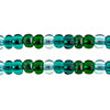 Czech Seed Beads Approx 24g Vial 6/0 - Green Shades