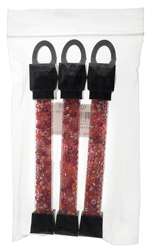 Czech Seed Beads Approx 24g Vial 6/0 - Pink Shades