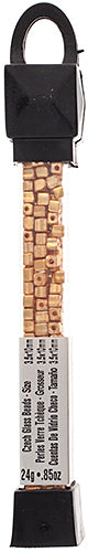 Czech Seed Beads Geometric Cube apx 24g Vial