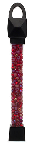 Czech Seed Beads Approx 24g Vial 6/0 - Red Shades