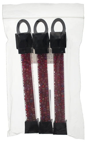 Czech Seed Beads Approx 24g Vial 6/0 - Red Shades